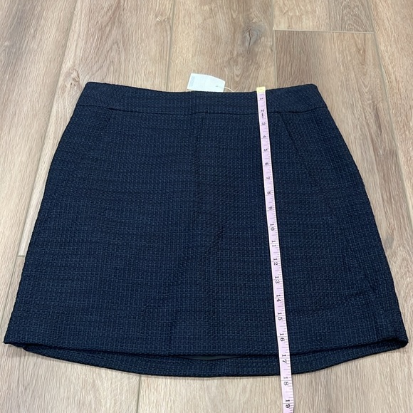 LOFT Dresses & Skirts - NWT LOFT Navy Blue Woven Sweater Skirt Size 4 Pockets Tweed Career Office